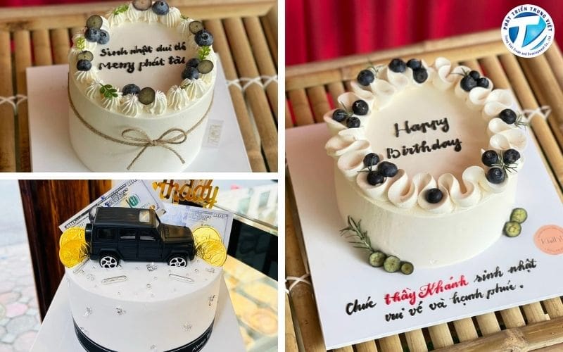 Bánh sinh nhật đơn giản sang trọng cho nam